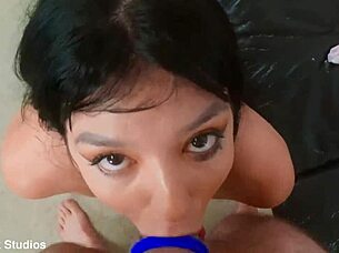 Intense anal pounding and throat destruction for Daniella Ortiz - she gulps golden piss and spews spit!