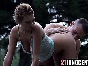 Oh wow, Emily Thorne's moans fill the room as she's drilled hard!