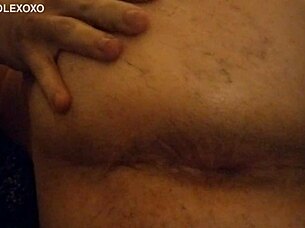 teen amateur fingers her ass in close up while wearing clown paint