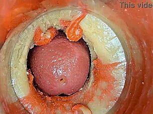 Watch me cumming on your cock with camera inside pussy - asmr 4k!