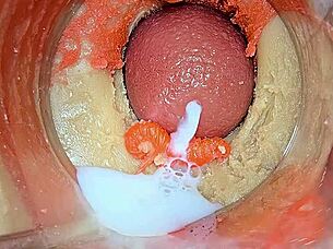 Watch me cumming on your cock with camera inside pussy - asmr 4k!