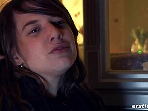 Sweet Swiss girl masturbates deliciously on camera