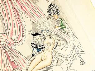 What makes this vintage erotic art so captivating?