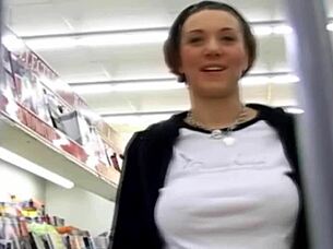 amateur woman with big natural tits gets caught masturbating her nipples and clit