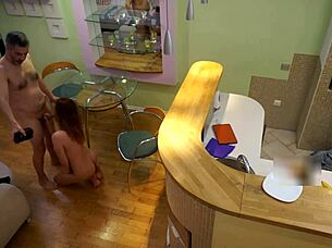 I feel so naughty as young redhead bitch gets fucked by older man - candy red