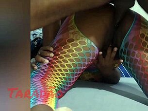 Enjoying A Satisfying Release In The Curvy Black Woman's Ass