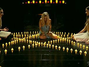 dahlia sky, charlotte stokely, and samantha hayes dive into lesbian orgy with pussy licking