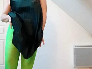 hey check out this slave f doing a strip tease for st patrick