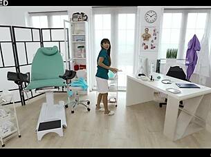 Sexy Asian Nurse Emiri Momota Squirts Wildly at Hospital with Voodoo Sex Toy Magic 🔥