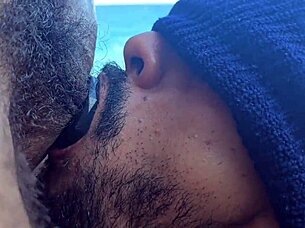 Dominating Two Muscular Bodybuilders At Once On The Beach Edge