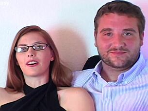 amateur redhead couple shares squirting moments in intimate casting interview