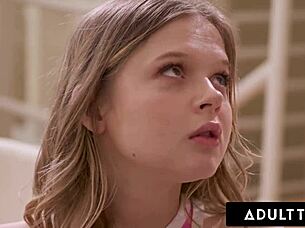 Nasty Stepsister Coco Lovelock Squirts First Time from Rough Face Fucking and Pussy Licking