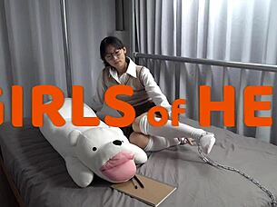 Hey Asian student, aren't you too horny for homework with that buttplug making you orgasm multiple times?