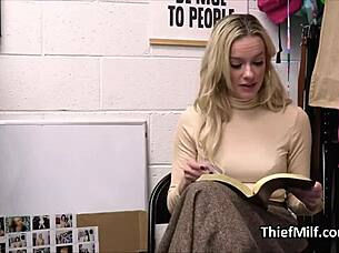 pounding that oiled dildo on the stealing cougar at work 😈