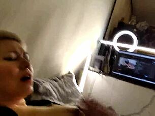Pulling My Slut's Huge Nipples While She Fucks Wildly and Screams in Ecstasy