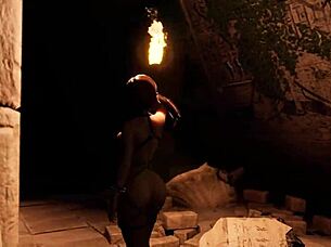 A huge rock hard cock suddenly filled Lara Croft's pussy to the brim in this intense 3D hentai animation with creampie, gangbang, and squirting action.