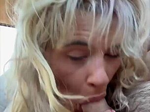 i cant believe this pretty hooker gets on her knees to let a man cum in her mouth after an amazing blowjob outdoors