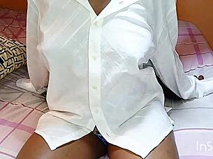 African school teen enjoys tight pussy sex with passion