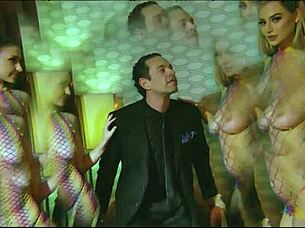 In a wild college encounter, Brad Newman teams up with busty blonde Blake Blossom and curvy Laney Grey. They handle his monster cock, showcasing big tits and asses in an intense amateur session.