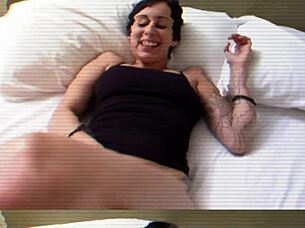 Mia Angel Is A Horny Amateur Milf Fingering Her Shaved Pussy In Lingerie