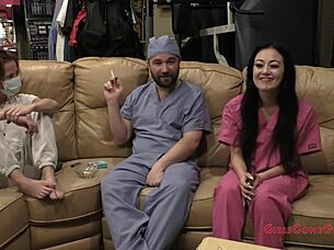 What Happens When Nurse Blaire Celeste Becomes Human Guinea Pig in Hospital Fetish Scene?