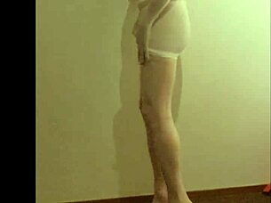 Hey, check me out in white nylon panty and highheels?