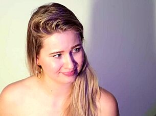 Hey, check out this cute blonde with big boobs getting a wet massage on her pussy.