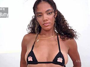 Karina Rose slim exotic Brazilian takes huge cocks in rough anal