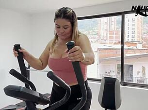 he masturbates in the gym while talking to his lover