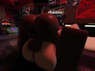 roblox slut bends over for deep anal with big black cock. then rides until filled with cum in ass.