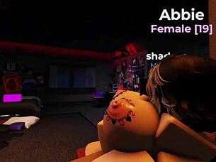 roblox slut bends over for deep anal with big black cock. then rides until filled with cum in ass.