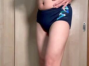 Sexy asian teen in uniform gets embarrassing anal training with buttplug and pierced nipples teasing.