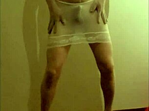 Hey, check me out in white nylon panty and highheels?