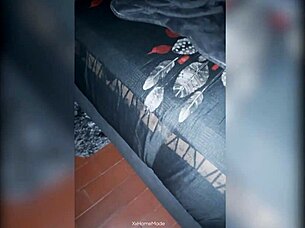 I feel so excited waking up this petite latina babe for silent rough anal fucking and cumshot in homemade style while others rest.