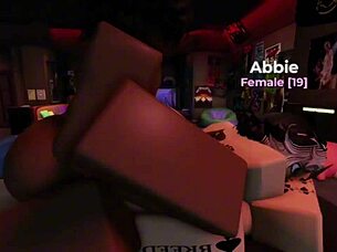roblox slut bends over for deep anal with big black cock. then rides until filled with cum in ass.