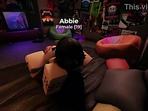 roblox slut bends over for deep anal with big black cock. then rides until filled with cum in ass.