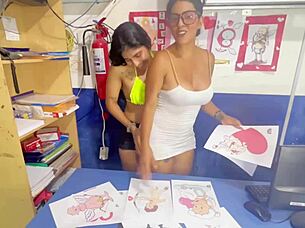 Why did busty big ass women try lesbian sex with scissoring and squirting for the first time?