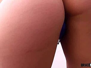 baixinha rabuda nina lins took a deep pounding in doggystyle. her tight pussy got filled with hot cum.