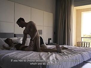 I can't resist this slutty teen 18+ sucking my cock passionately outdoors instead of sharing sweets