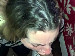 blonde latina amateur craves sucking cock until cumshot covers her in homemade session