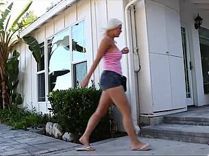 Blonde slut gets fucked hard by hot milf in intense lesson