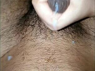 priya teases by rubbing that cock until cum flows in slow motion homemade intimacy