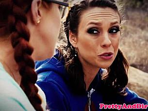 Whoa, check out this redhead milf getting assfucked in a steamy ffm threesome with glamour vibes