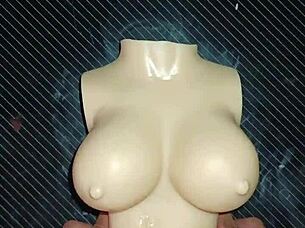 i uh dolly asks for double penetration in tight ass and i cum on her tits oops