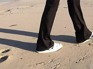 Slim German Mature Wife with Many Tattoos Talks into No Condom Cheating Fuck at Hotel Letting Him Cum on Small Ass