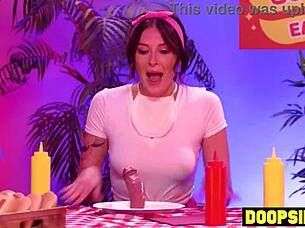 hey, why not strap on and dominate these curvy ebony and blonde competitors in wild group fun?