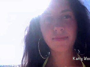 Wild 18 Yo Girl Boldly Pees On Public Beach Soaking Panties Before Sunbathing