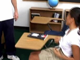 Oh yeah, rub that hard cock right across my pretty asian face while I lick those balls.