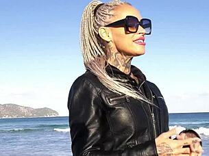 Slim German Mature Wife with Many Tattoos Talks into No Condom Cheating Fuck at Hotel Letting Him Cum on Small Ass