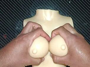 i uh dolly asks for double penetration in tight ass and i cum on her tits oops